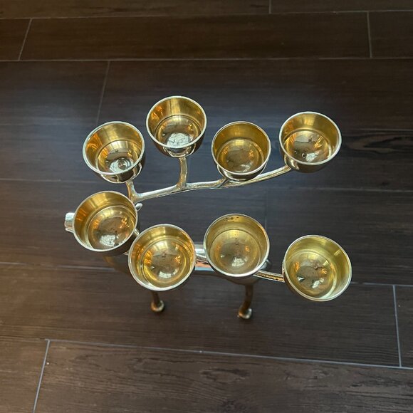 Large Vintage Brass Reindeer Elk Candelabra 8 Candle Holder” - Picture 5 of 12